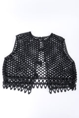 Vintage Saks Fifth Ave Beaded Vest front laid flat @recessla