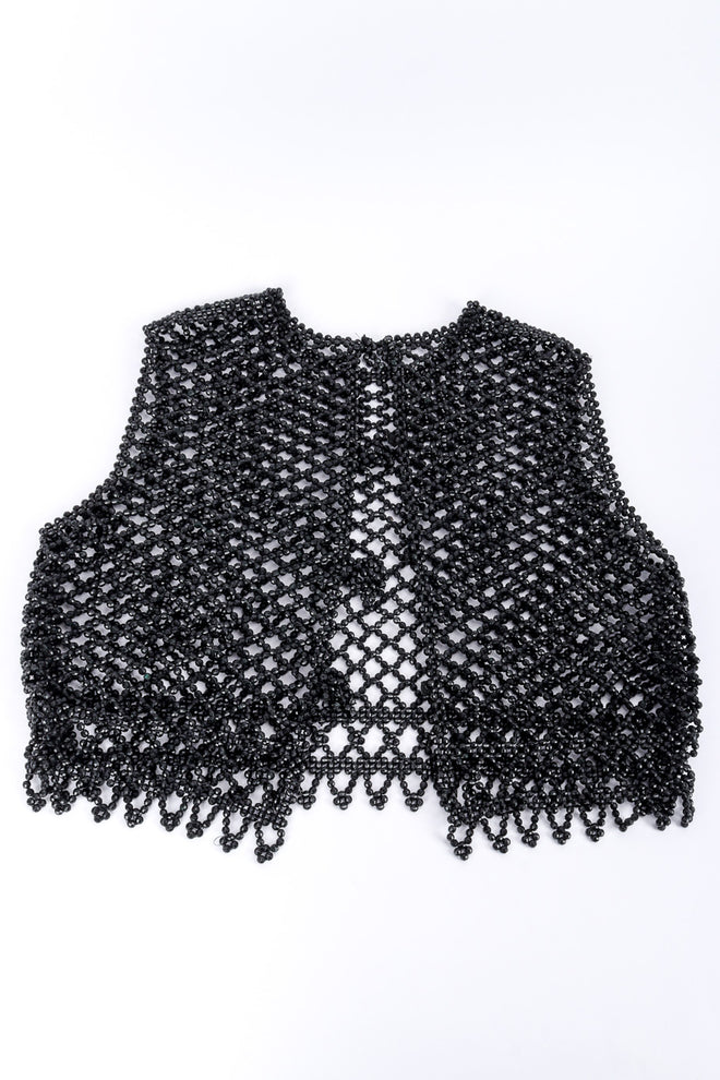Vintage Saks Fifth Ave Beaded Vest front laid flat @recessla