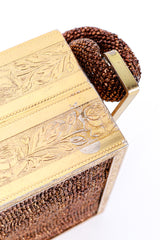 Vintage Metallic Beaded Box Bag metal wear  @recess la