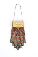 Vintage Aztec Metal Mesh Compact Bag front @recess la