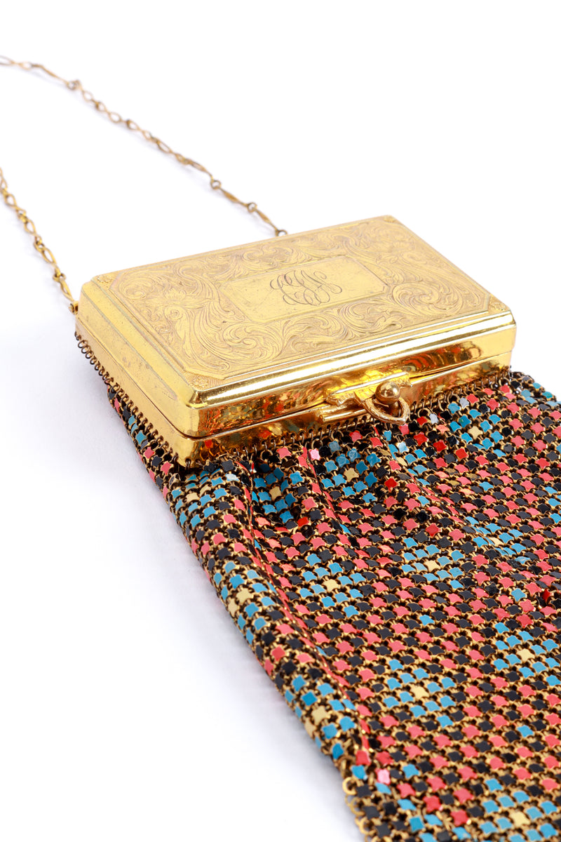 Vintage Aztec Metal Mesh Compact Bag side detail @recess la