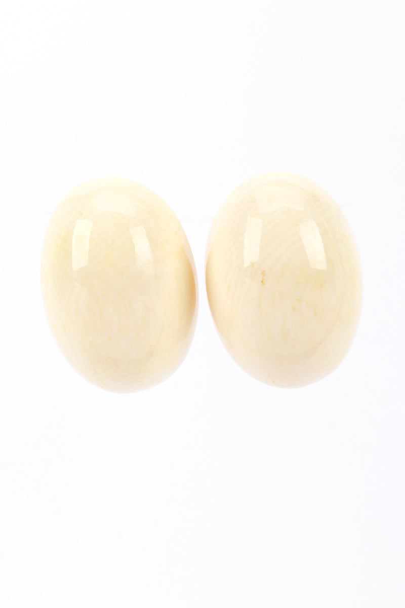 Patricia Von Musulin Ivory Oval Earrings @RECESS LA