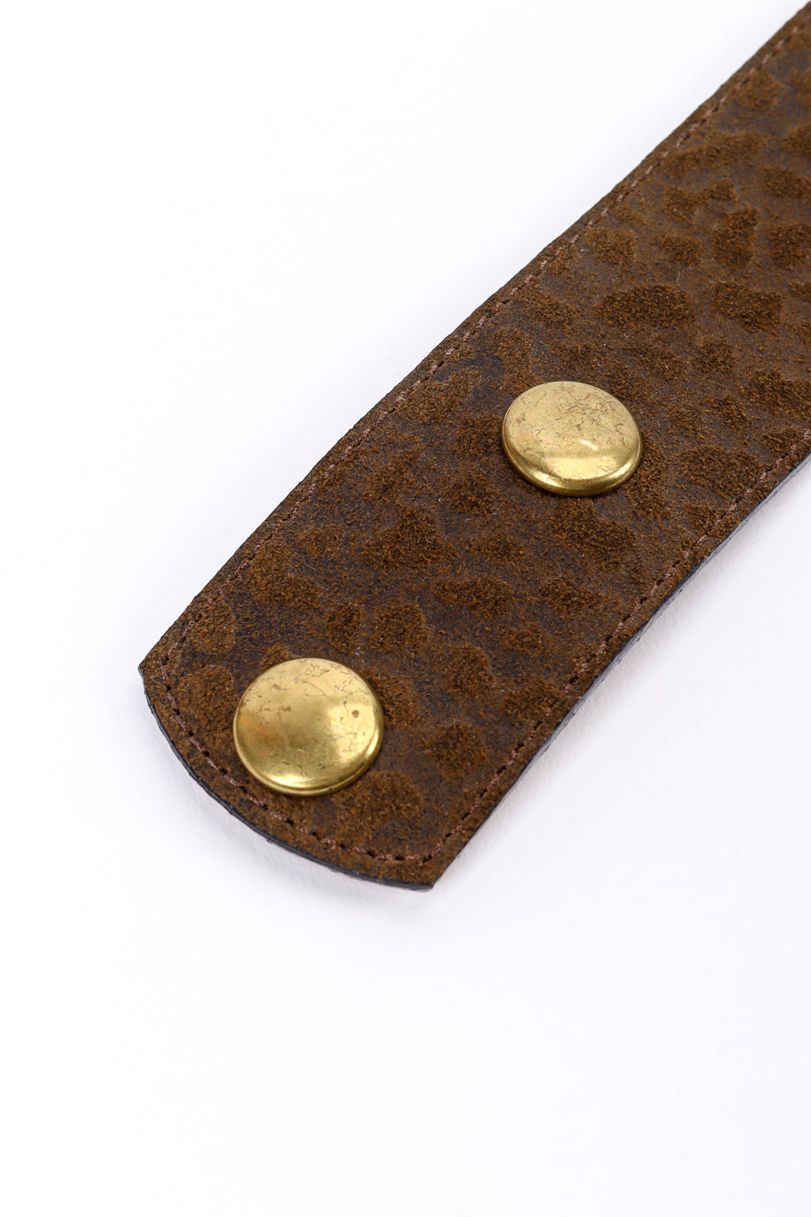 Vintage Belts by Simon Scroll Buckle Chain Drape Belt button stud closeup @recessla