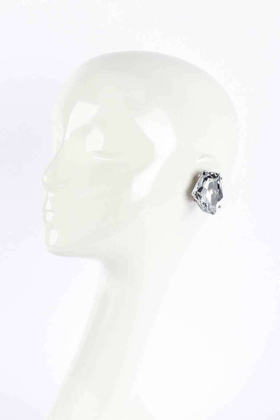 Kenneth Jay Lane Crystal Rhinestone Nugget Earrings mannequin @RECESS LA