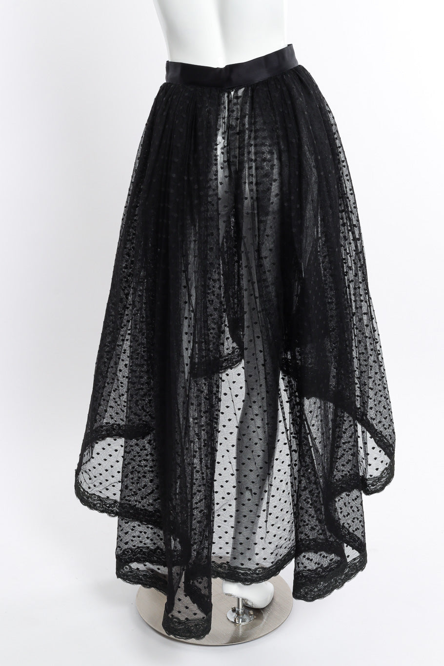 Vintage Bill Blass Polka Dot Tulle Skirt back on mannequin @recessla