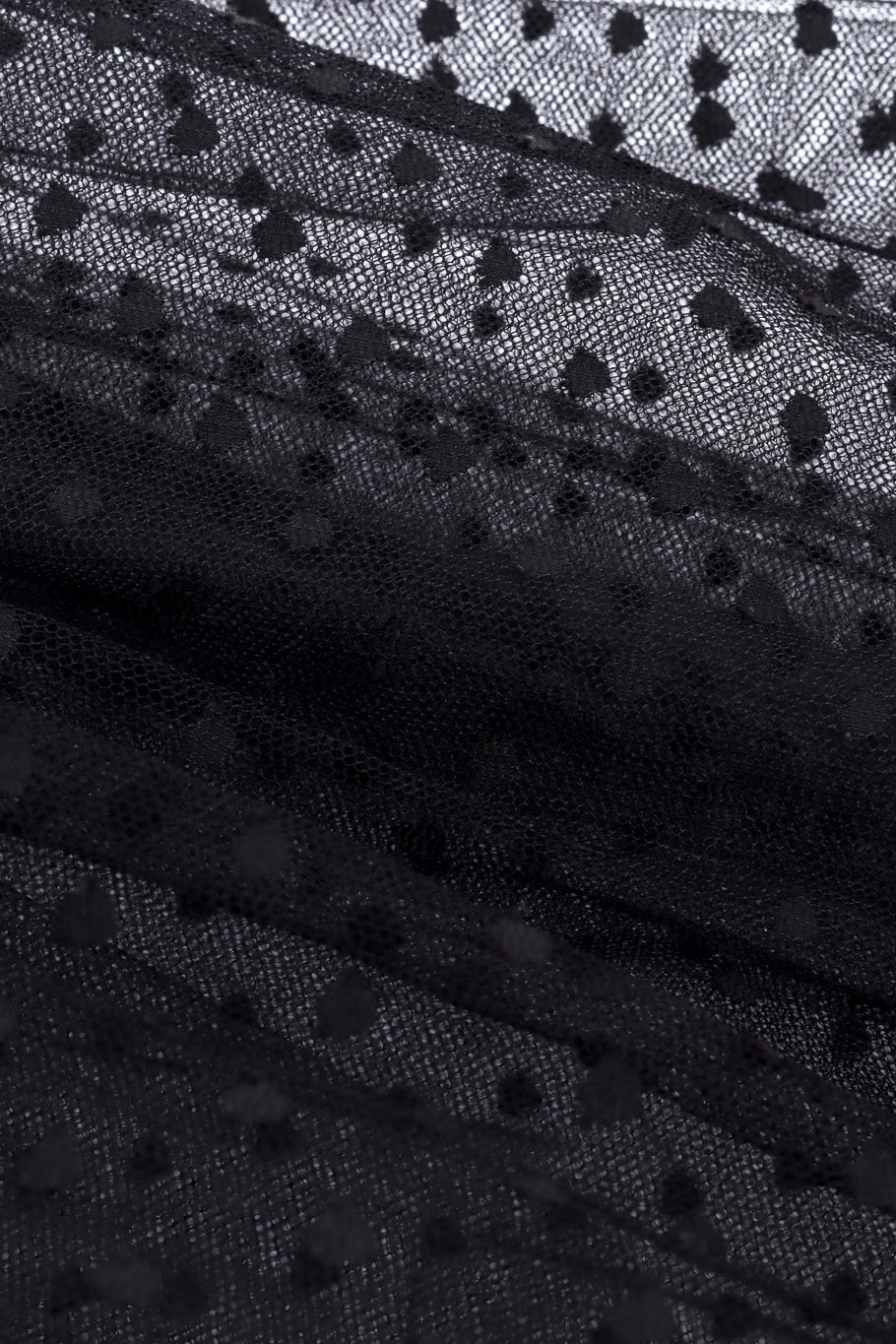 Vintage Bill Blass Polka Dot Tulle Skirt fabric closeup @recessla