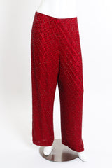 Vintage Bill Blass Beaded Silk Pants front on mannequin @recessla