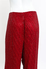 Vintage Bill Blass Beaded Silk Pants back on mannequin closeup @recessla