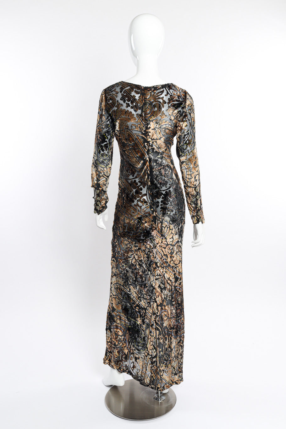 Vintage Bill Blass Baroque Velvet Dress back on mannequin @recessla