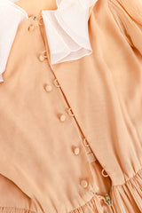 Chiffon Ruffle Peasant Dress by Bill Blass buttons @Recess LA