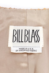 Vintage Bill Blass Collarless Python Jacket label @recess la