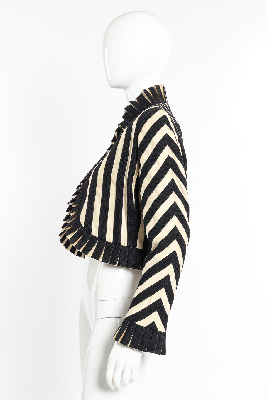 Vintage Bill Blass Striped Bolero Jacket side on mannequin @recessla