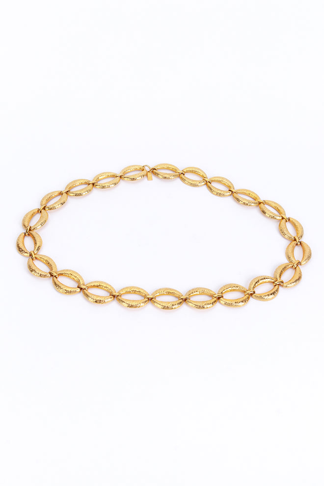 Vintage Bill Blass Oval Link Chain Belt front @recess la
