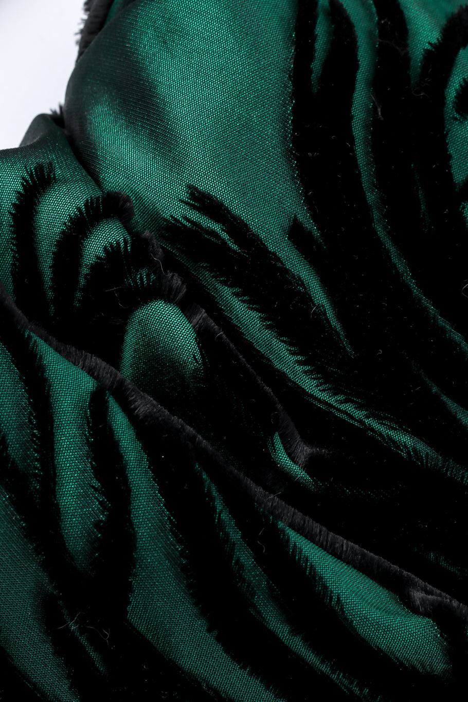 Strapless Velvet Feather Empire Gown by Bill Blass fabric close @recessla