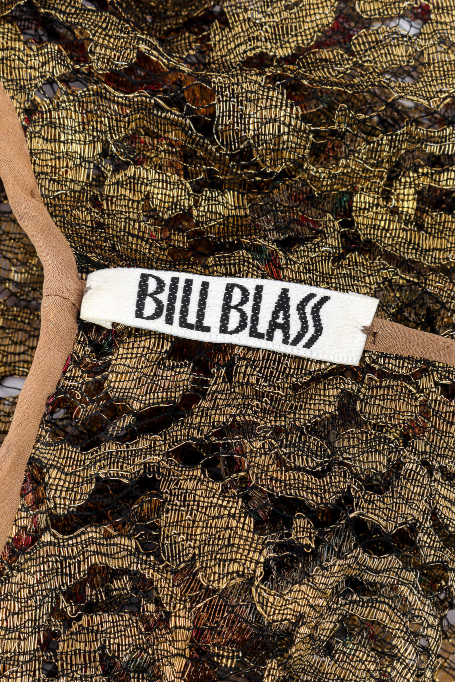 Vintage Bill Blass Lace Jacket signature label closeup @recessla