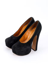 Vintage Vivienne Westwood 1993 F/W Elevated Suede Court Shoe left shoe 3/4 front @recessla