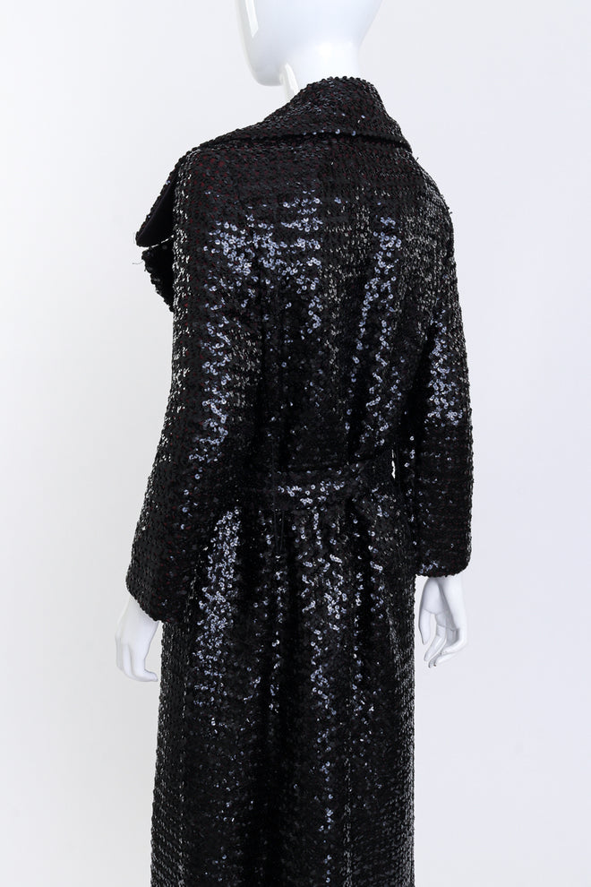 Vintage Long Sequin Coat detail @RECESS LA