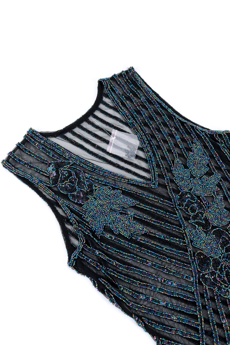 Iridescent Sequin & Fringe Gatsby Dress flat lay @RECESS LA