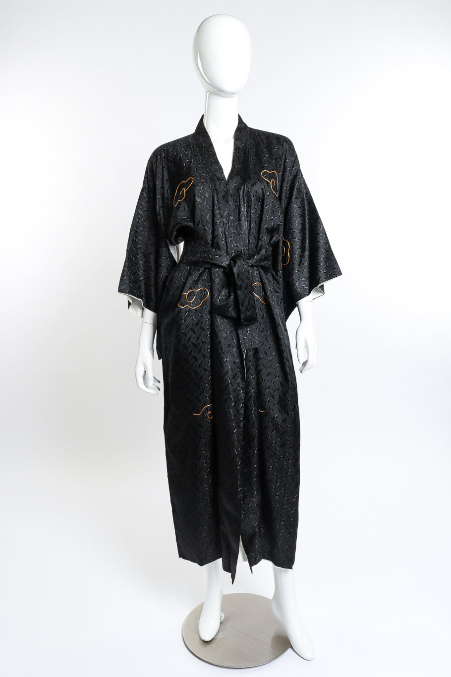 Vintage Embroidered Dragon Kimono front on mannequin @recess la