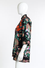 Vintage Floral Chinese Dragon Silk Jacket side on mannequin @recess la