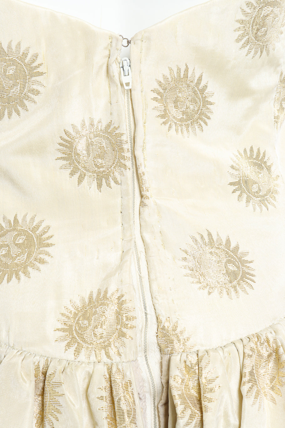 Vintage Bob Mackie Sunburst Strapless Gown back zipper @recessla