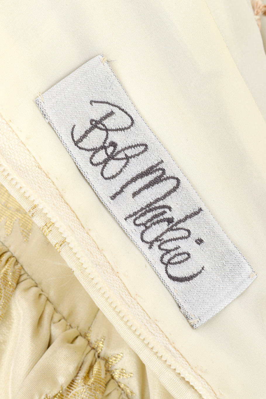 Vintage Bob Mackie Sunburst Strapless Gown signature label @recessla