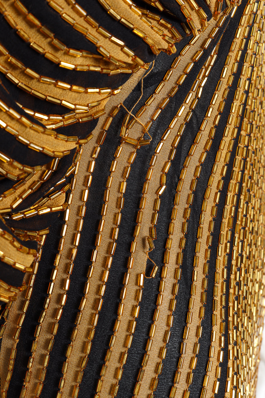 Vintage Bob Mackie Stripe Beaded Gown missing beads @recessla