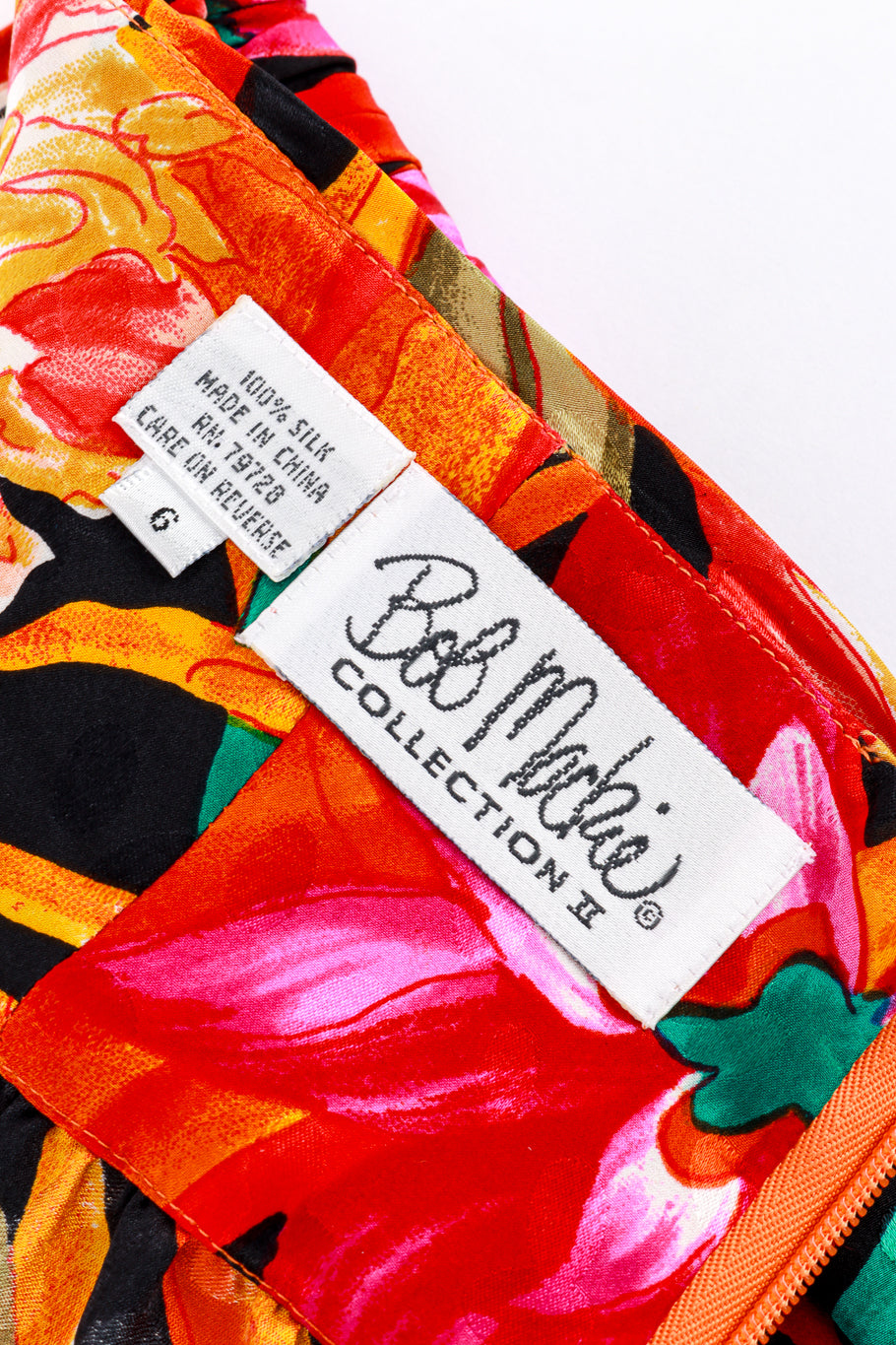 Bob Mackie Floral Print Silk Pants label @RECESS LA