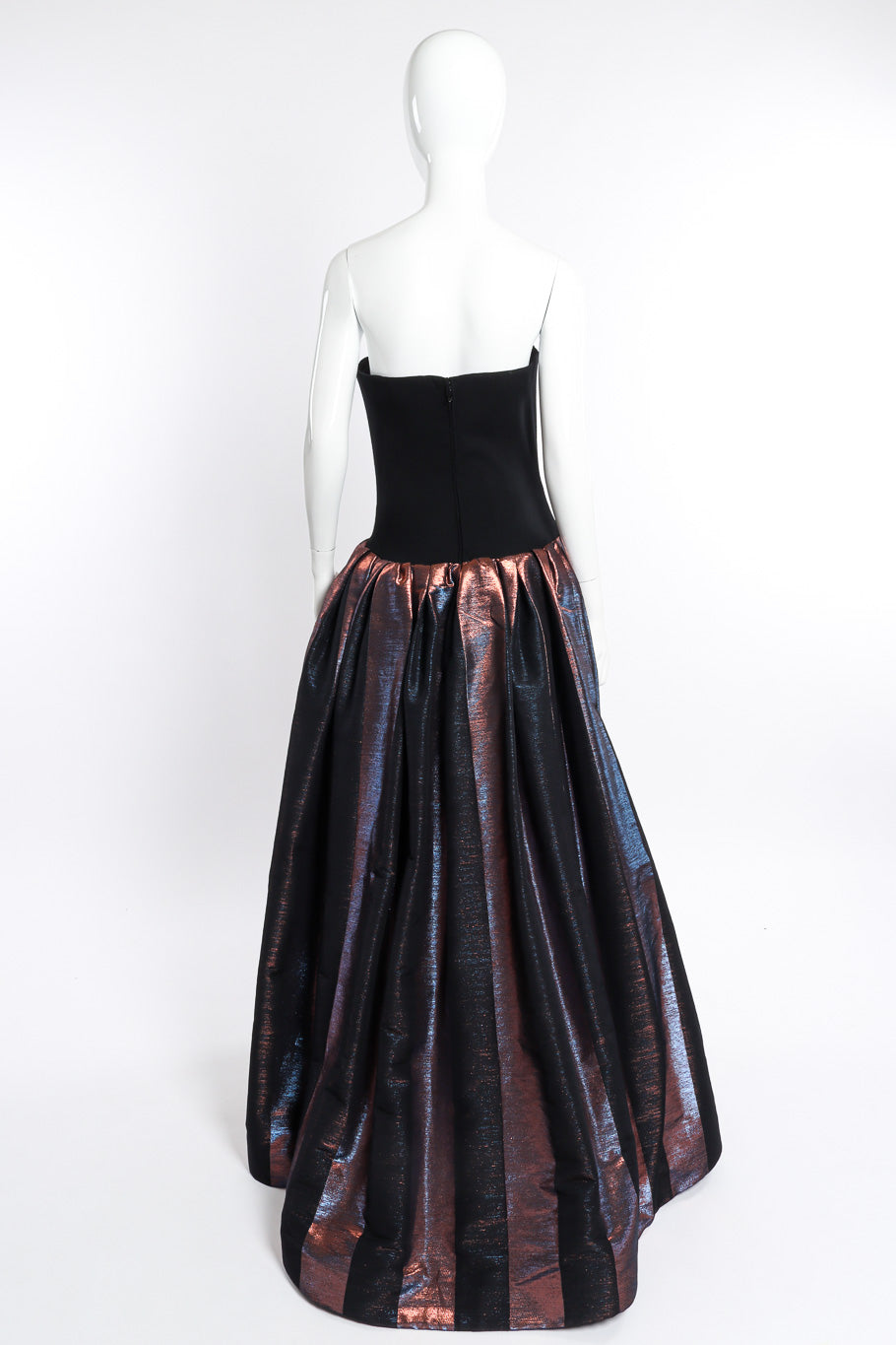 Vintage Bob Mackie Strapless Iridescent Gown back on mannequin @recessla