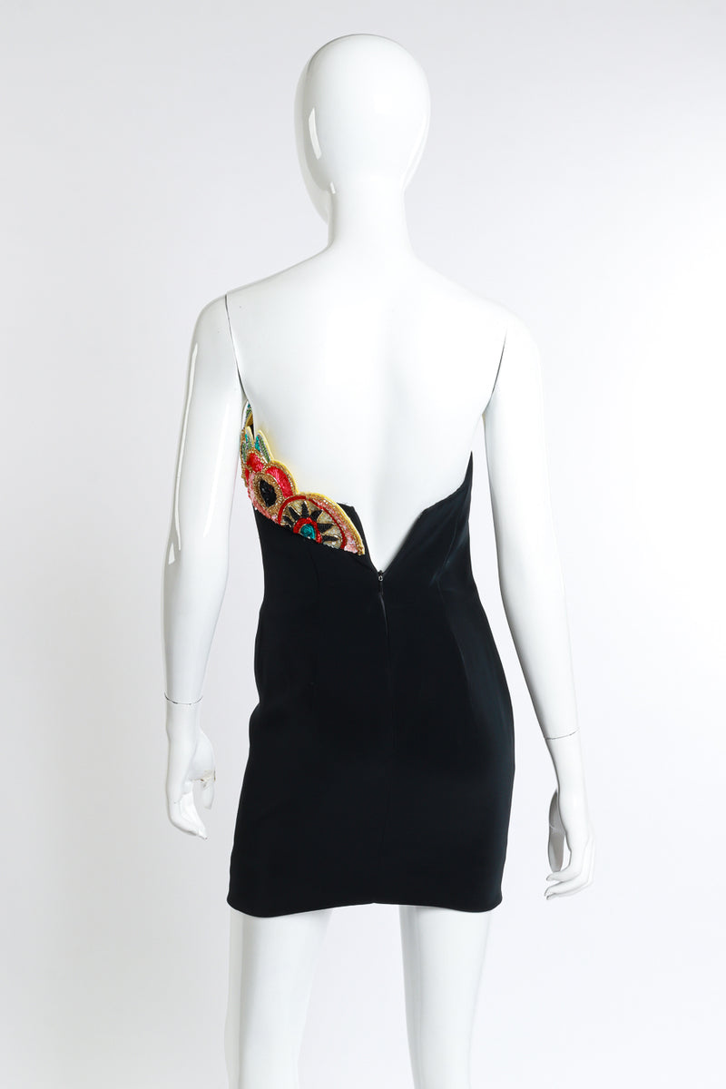 bob mackie vintage dress Vintage Bob Mackie Strapless Beaded Mini Dress – Recess