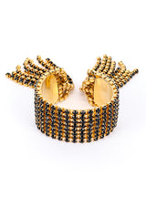 Vintage Crystal Fringe Cuff Bracelet front @recess la