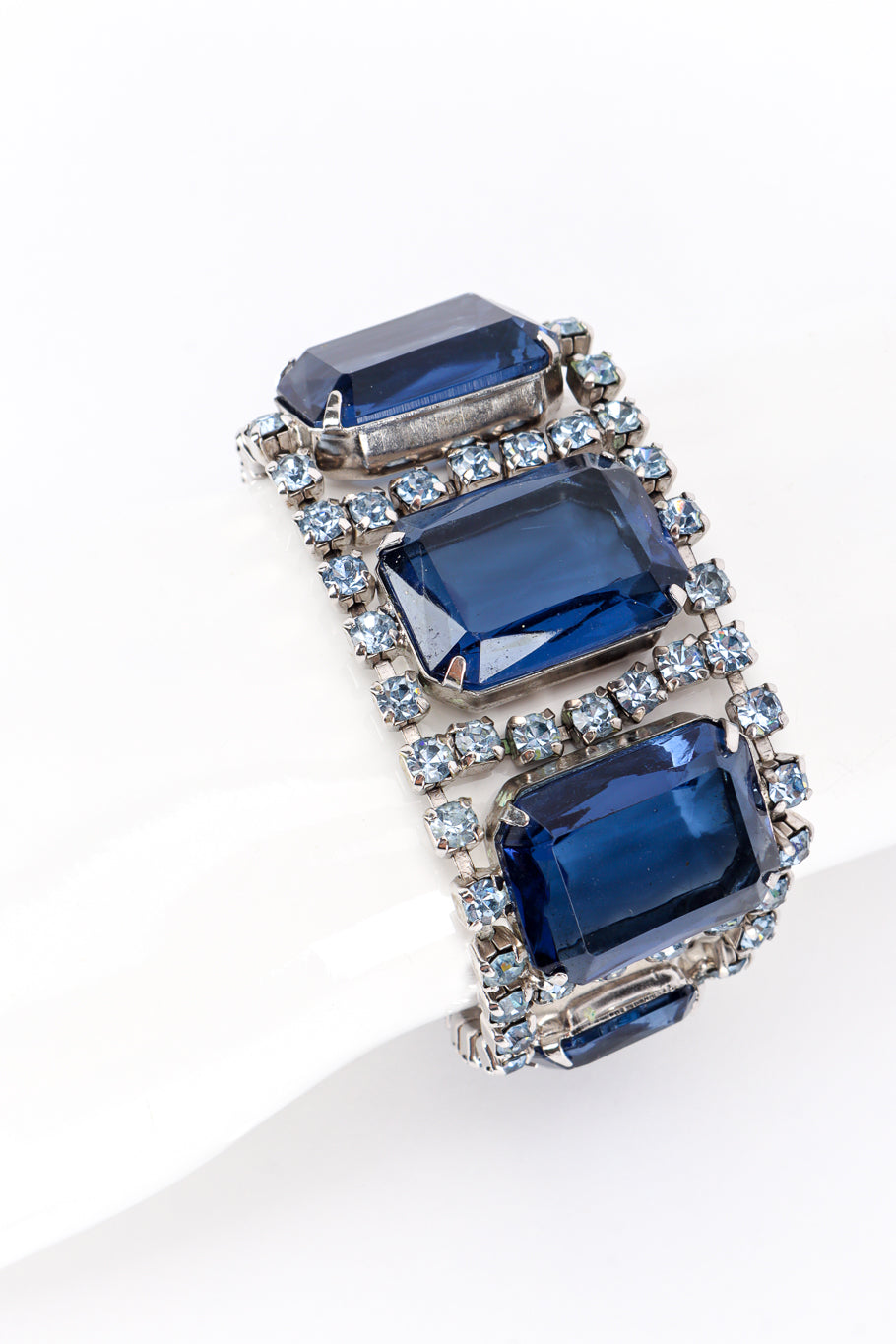 Vintage Montana Blue Gemstone Bracelet on mannequin hand closeup @recess la
