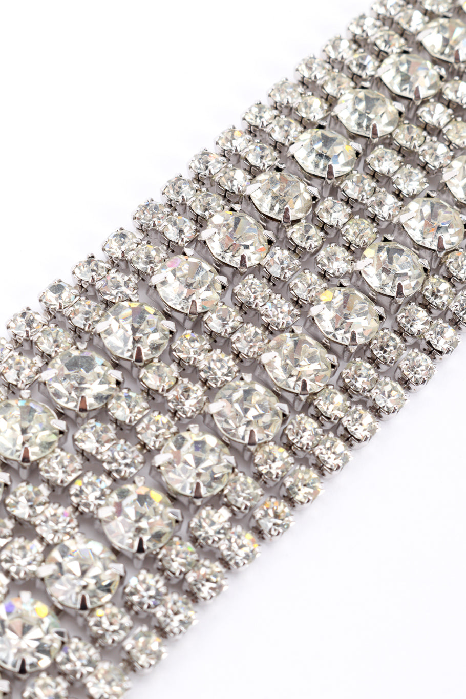 Vintage Wide Crystal Bracelet crystal closeup @recessla