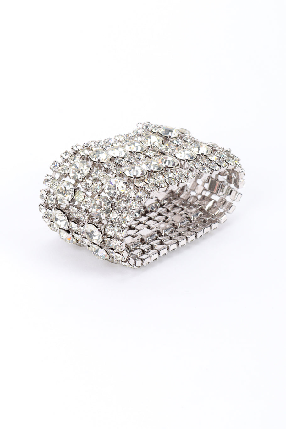 Vintage Wide Crystal Bracelet side @recessla