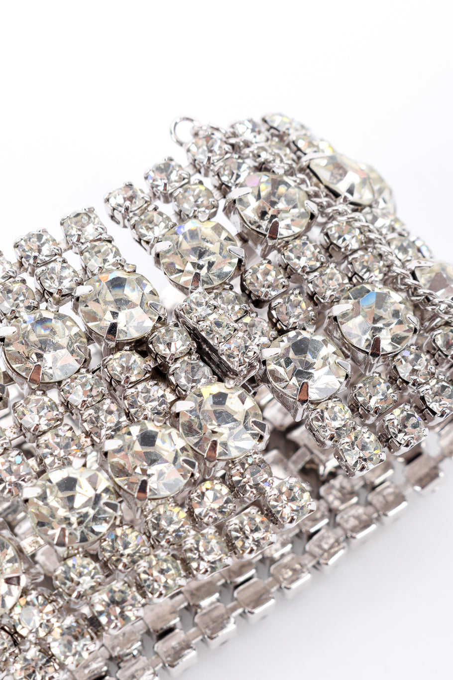 Vintage Wide Crystal Bracelet closure closeup @recessla