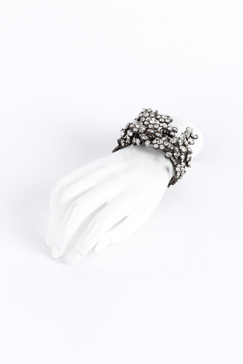 Vintage Rhinestone Floral Cuff Bracelet @RECESS LA