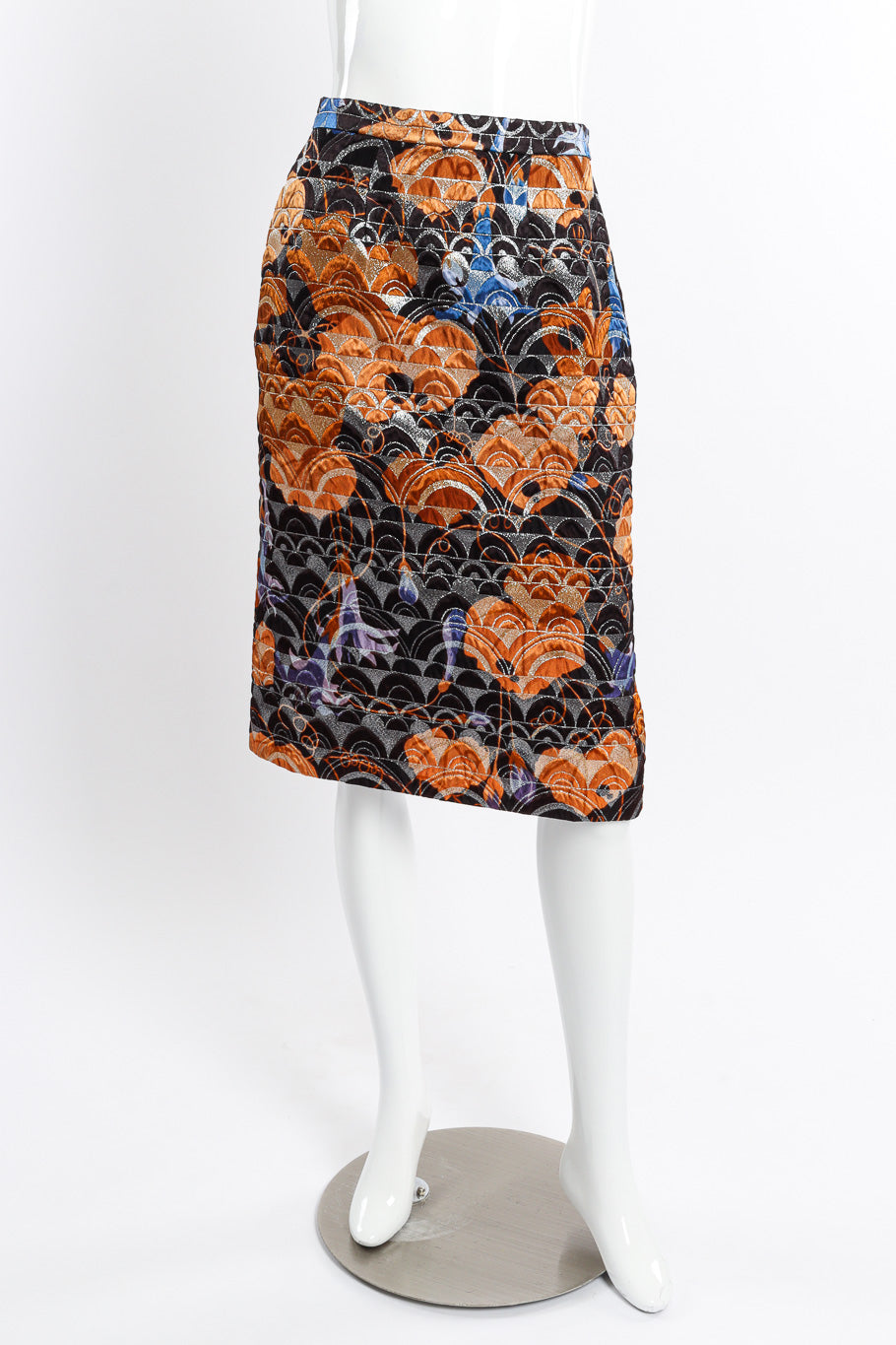 Vintage Mink Cuff Jacket and Skirt Set skirt front on mannequin @recessla
