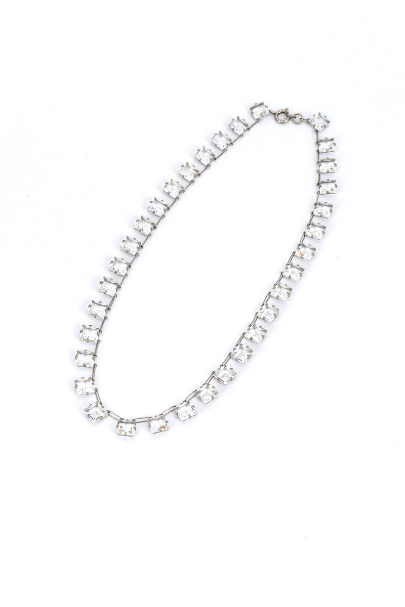 Crystal Link Collar Necklace on white background @recess la