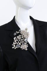 Vintage Rhinestone & Pearl Floral Statement Brooch @RECESS LA