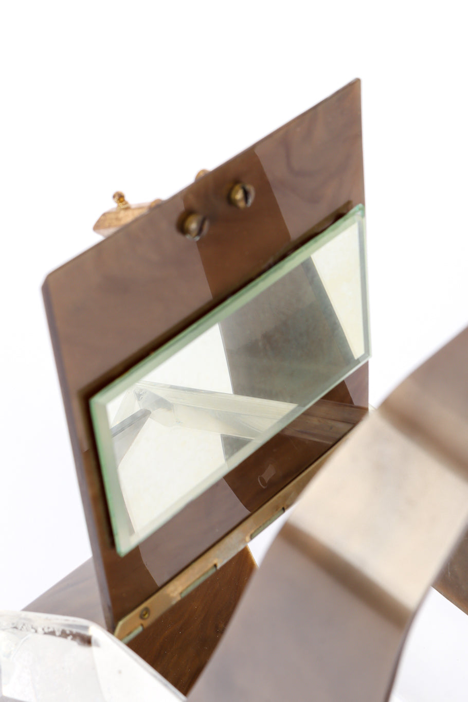 Vintage Diamond Octagon Lucite box Bag mirror closeup @recessla