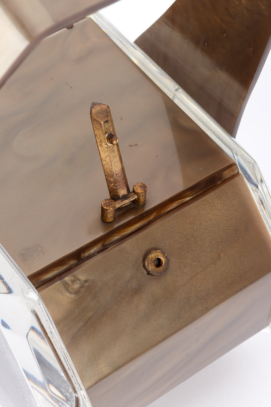 Vintage Diamond Octagon Lucite box Bag closure unclasped @recessla