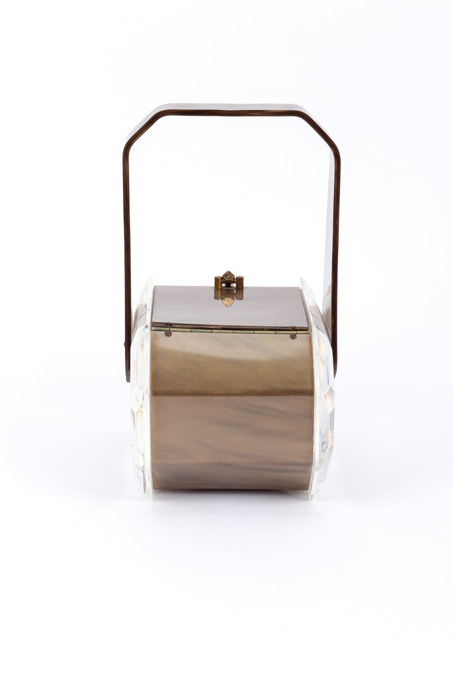 Vintage Diamond Octagon Lucite box Bag back @recessla