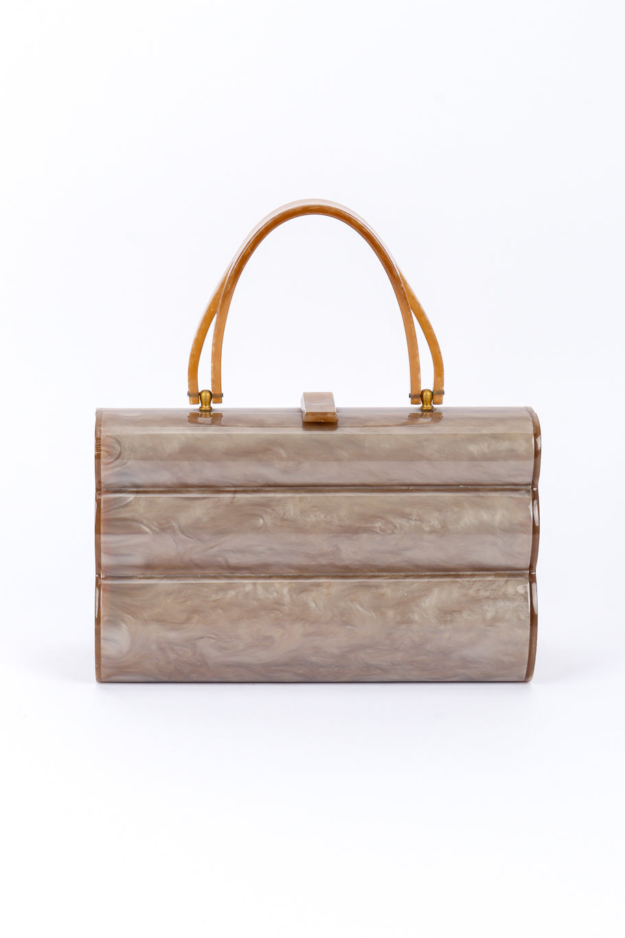 Tiered Pearlescent Lucite Case Bag front @recessla