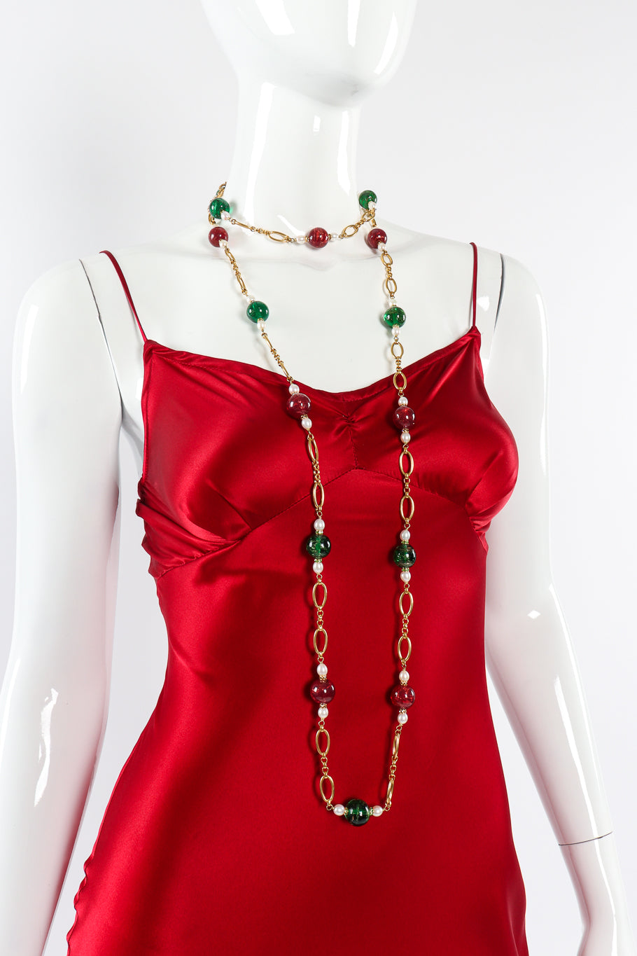 Vintage Gripoix Pearl and Glass Bead Necklace II on mannequin @Recessla