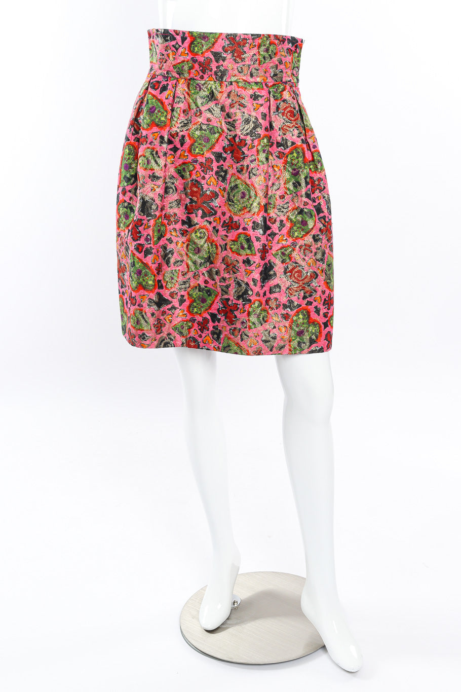 Vintage Christian Lacroix Abstract Print Skirt front view on mannequin @Recessla