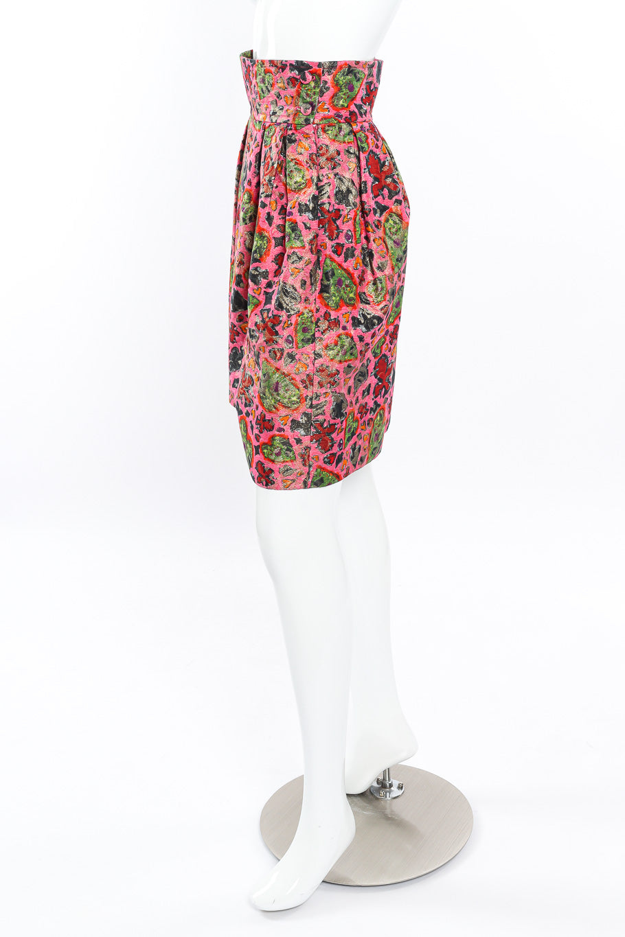 Vintage Christian Lacroix Abstract Print Skirt side view on mannequin @Recessla