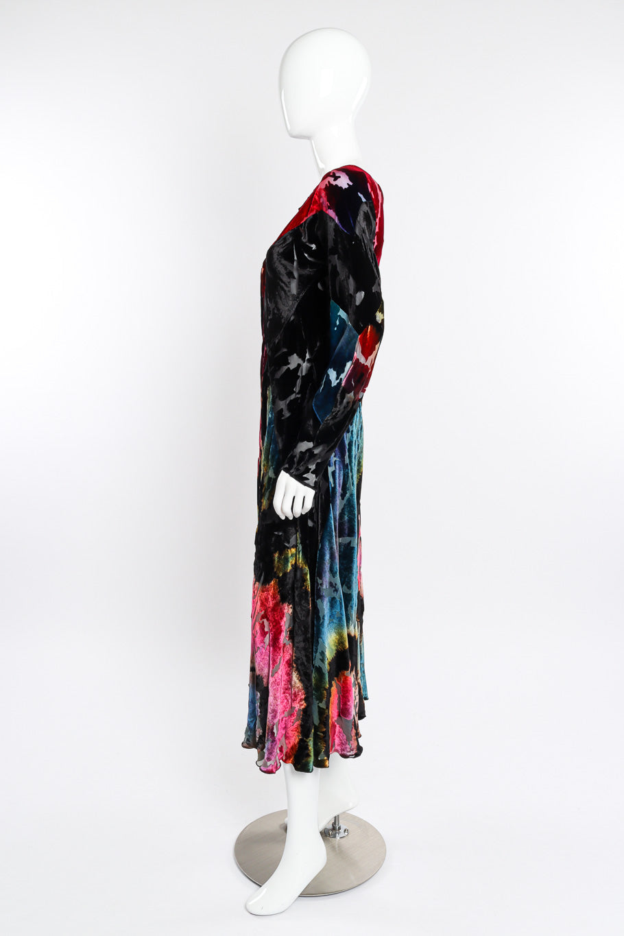 Velvet burnout dress by Carter Smith on mannequin side @recessla
