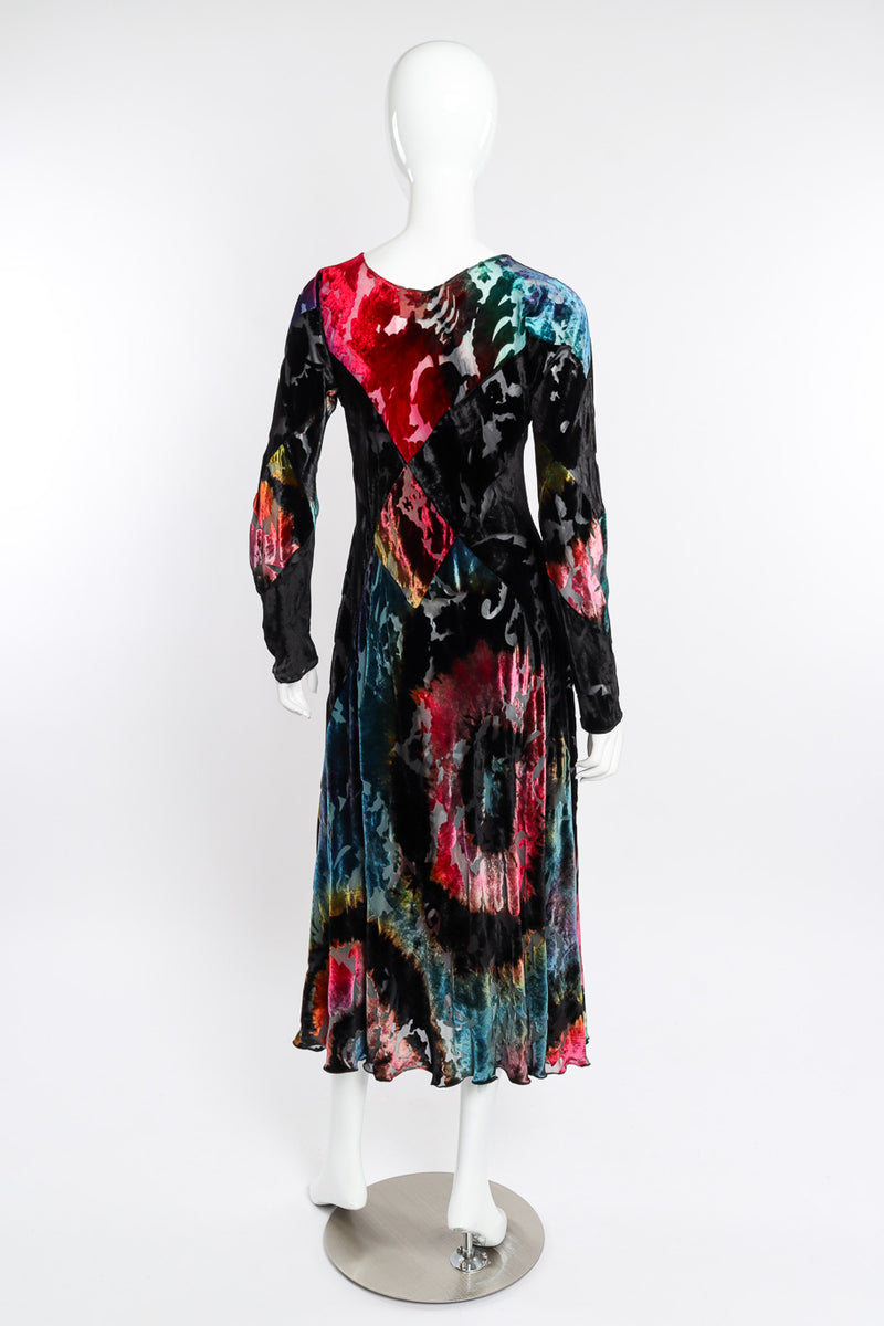 Velvet burnout dress by Carter Smith on mannequin back @recessla