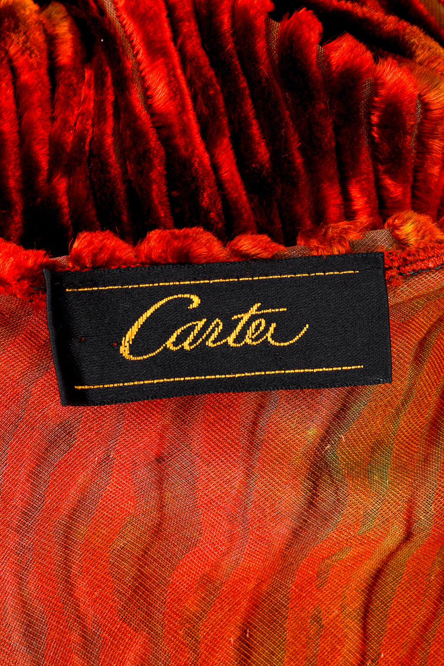 Carter Smith Shibori Velvet Burnout Maxi Dress label @RECESS LA