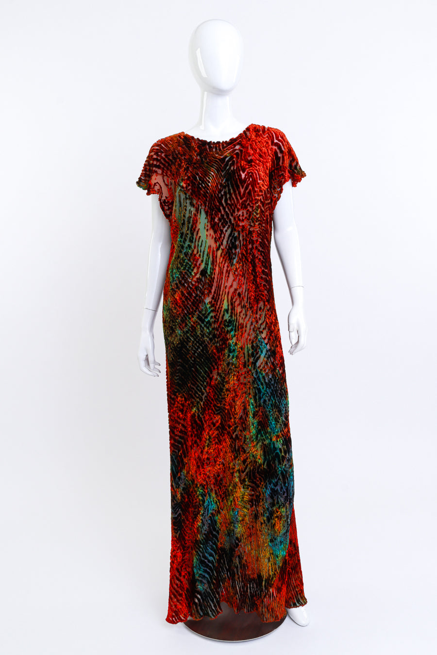 Vintage Carter Smith Shibori Velvet Burnout Maxi Dress – Recess
